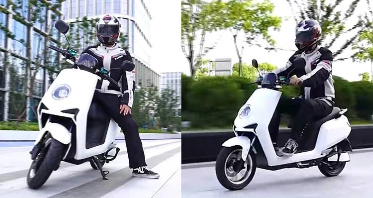 CKD SKD 10inch 600/800W 50km/h speed wuxi retro electric motorcycle pedal powered scooter with pedal assist electric moped
