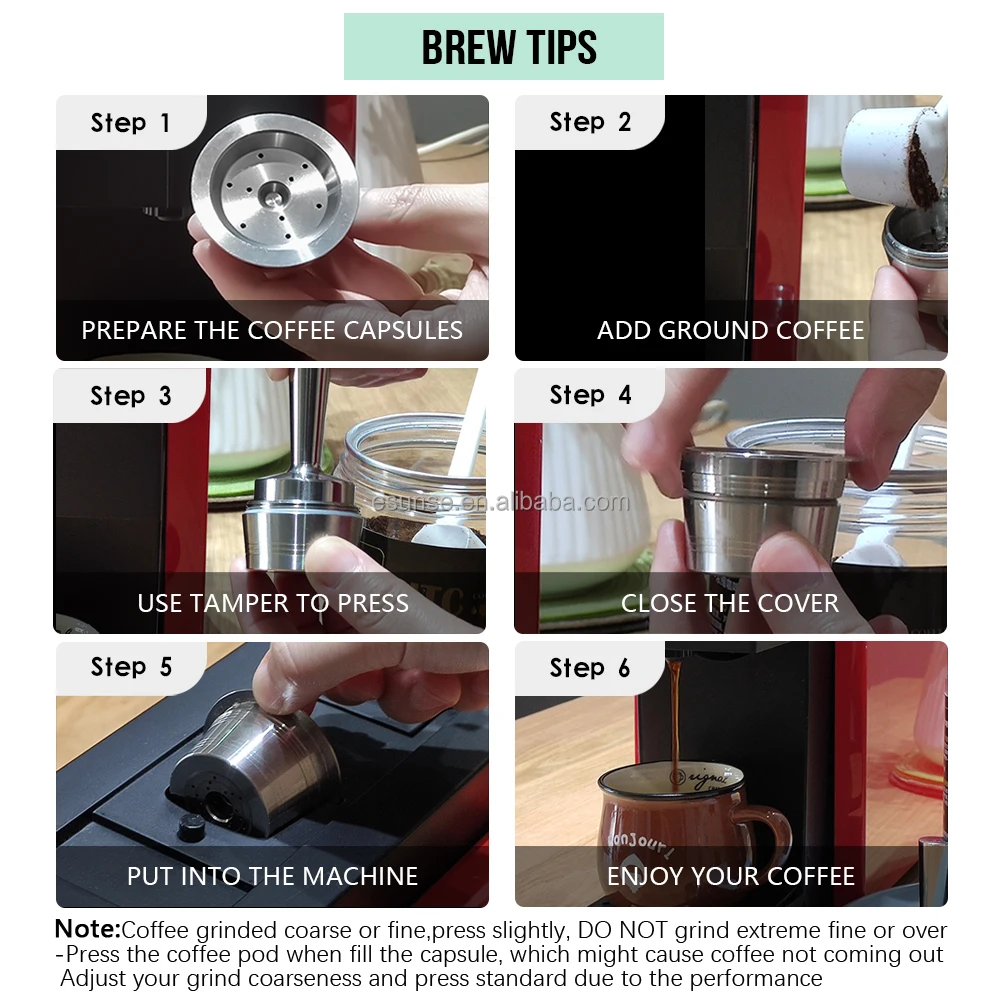 Hot Selling Refillable Coffee Filter Capsule Pods Set Compatible With K ...