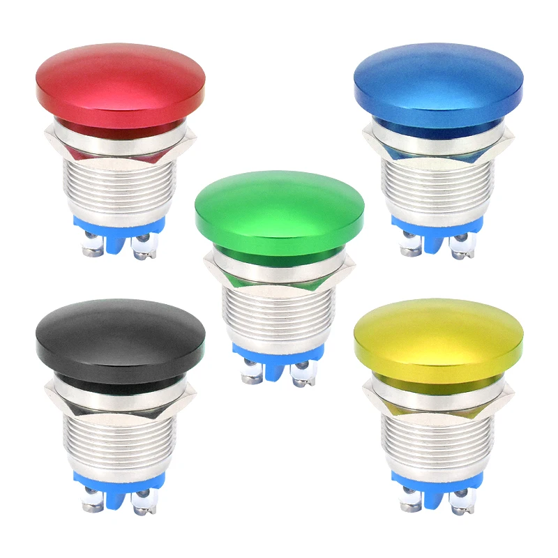 Mushroom Push Button Switches Waterproof Momentary Electrical Latching Industrial Emergency Stop Push Button Switch for Machine
