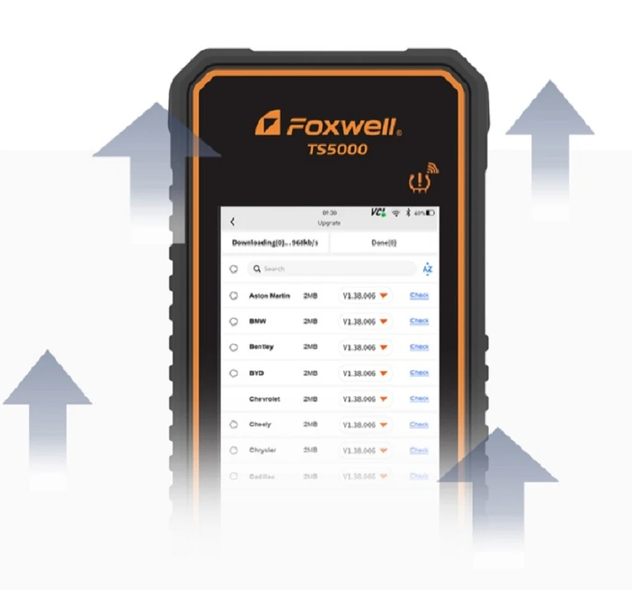 2025 FOXWELL TS5000 Tablet TPMS Tool Universal Car TPMS Service Tool Tire Pressure Monitoring System Health Check &Reset Machine