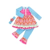 Set 3 Pezzi con Stampa Paisley Bohemien e Volant