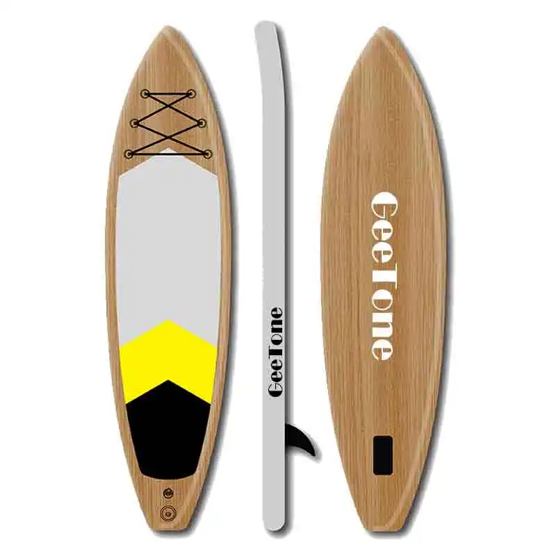 Geetone Wooden Design Custom Isup Oem Inflatable Stand Up Paddle Boards