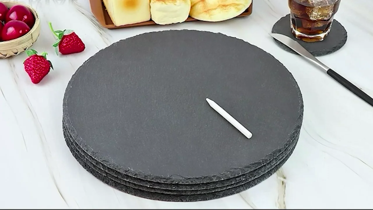 Amazon Hot Round Black Slate Serving Tray Dinner Plates Placemats Buy Black Slate Serving Tray