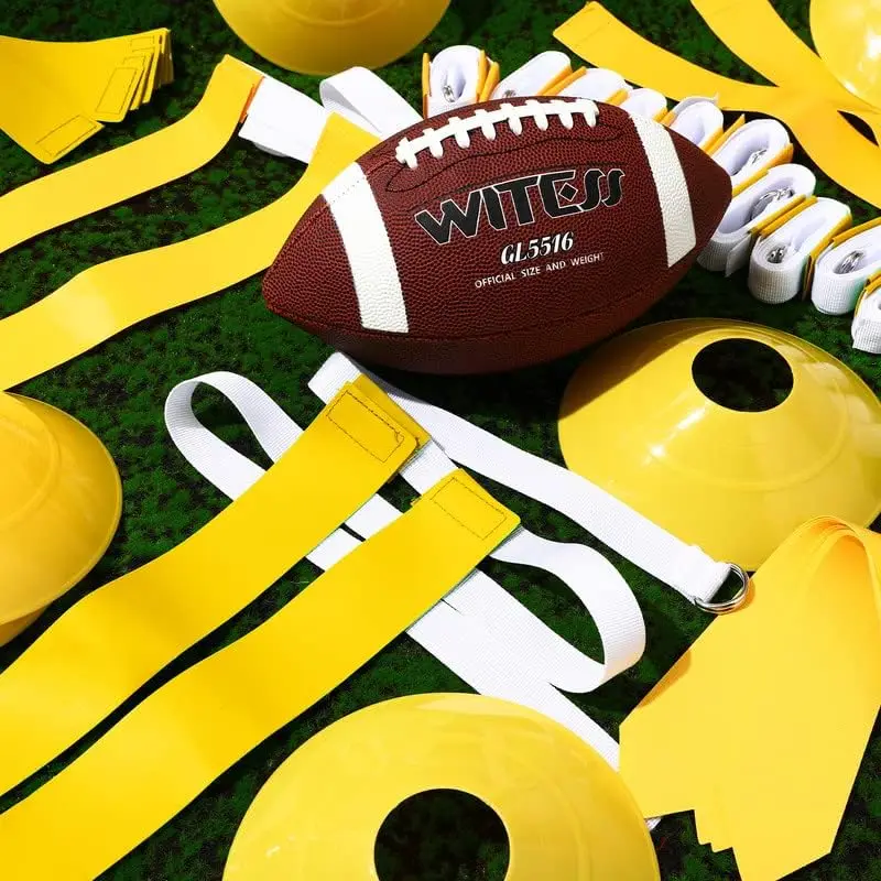 Flag Football Set With Belts Adjustable Flag Soccer Set With 14pcs