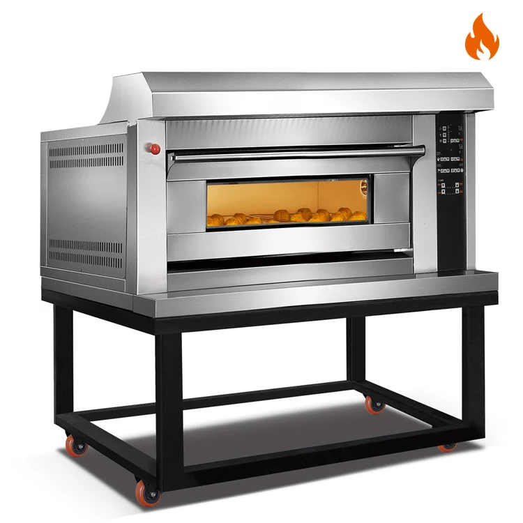 High Quality SS Manufacturing Intelligent Control Panel Commercial Bakery Machine Deck Oven