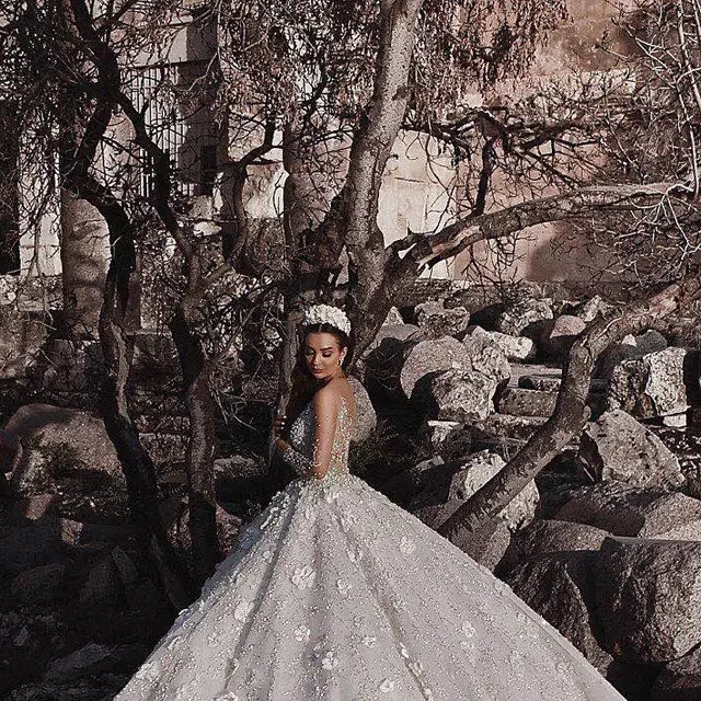 aliexpress wedding dress long sleeve 2025 New Cross-Border AliExpress Ball Gown Wedding Dress Long Sleeve African Bride Lace Wholesale| Alibaba.com
