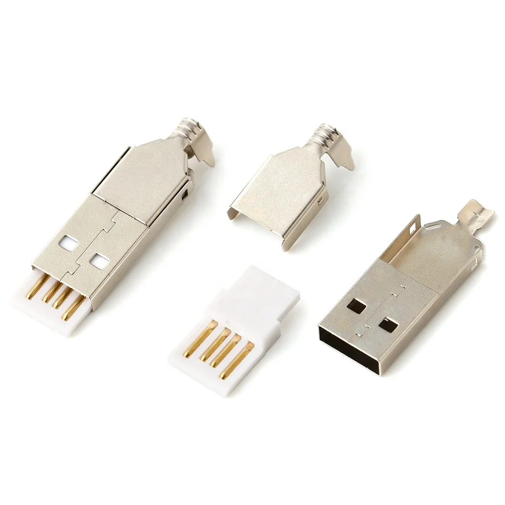 Три шт., разъем Usb типа А, штекер Usb тип А, штекеры