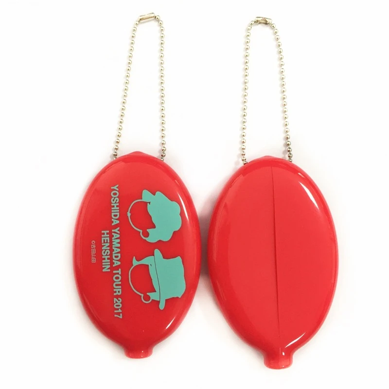 Новый продукт Лидер продаж миниатюрный силиконовый кошелек с логотипом на заказ овальный резиновый для монет держателем