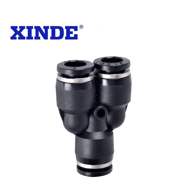 Three Way Quick Plug Plastic Pneumatic Pvc Fittings Air Connect Pipe ...