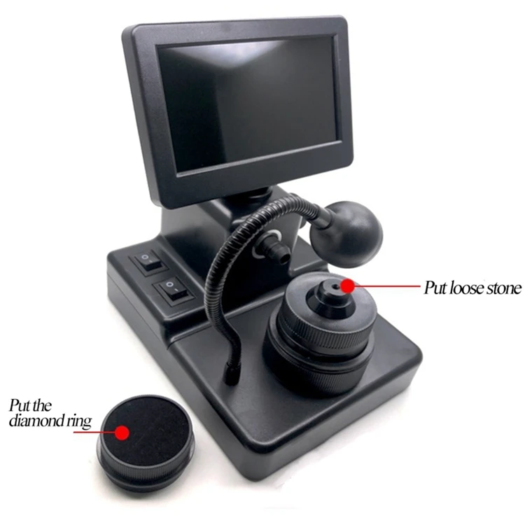1600x Digital Magnifying Glass Diamond Inspection Microscope With 4 ...