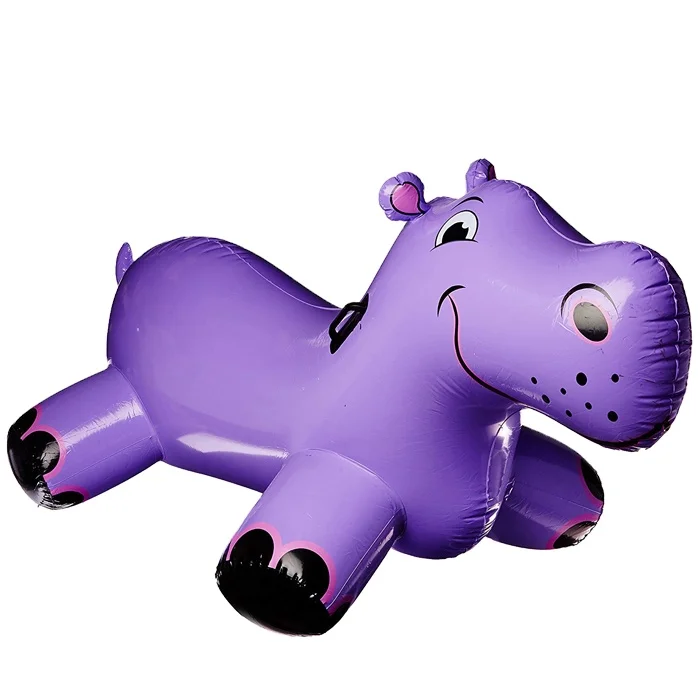 Summer Swim Fun PVC Inflatable Hippo Pool Float Ride on Pool Rider Rocker