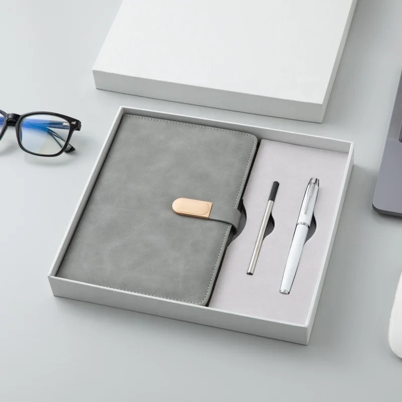 Box Printing Wholesale Journal Box Gift Sets A5 Diary Notebook Set Packaging Box with Ballpoint Fountain Pen
