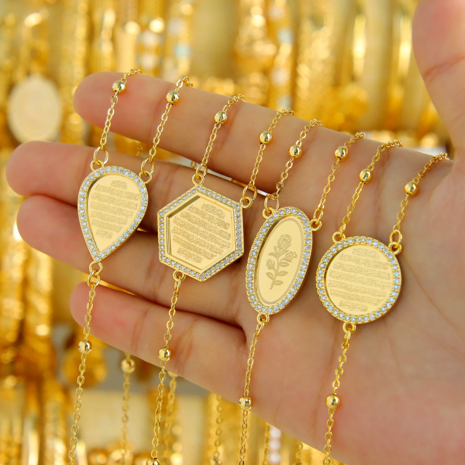 Token Necklace Nominal Allah Necklace Arabic Gold Coin Necklace Maktub