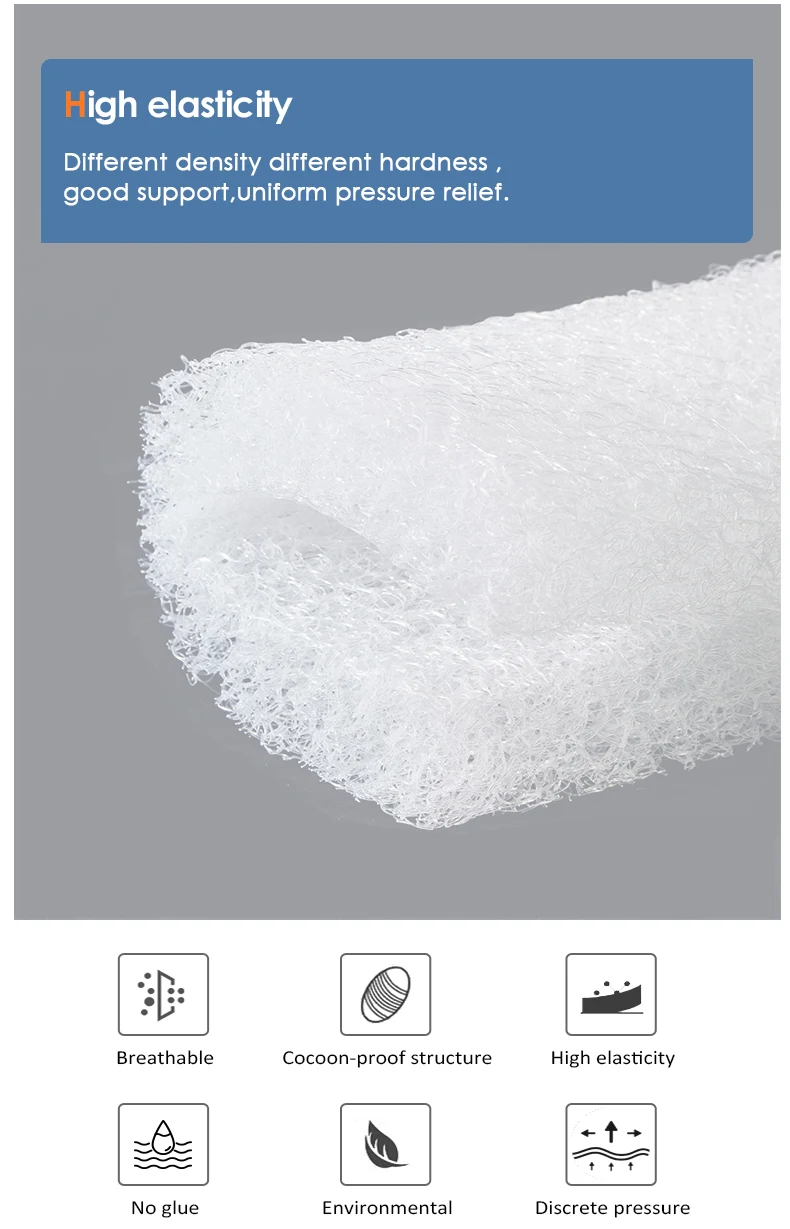 Factory 3d Air Fiber New Material Polyethylene Poe Polymer Mattress In