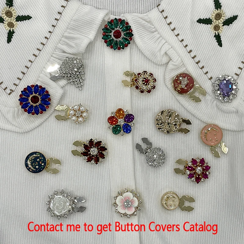 2 Boutons-couvercles Décoratifs Fleur Perle Pour Chemises Et Blouses - Décoration DIY, Réutilisables