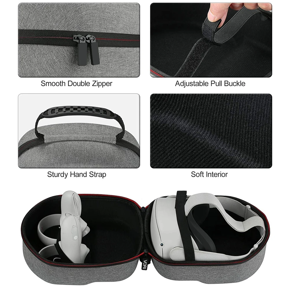 Carrying Protective Travel EVA VR Virtual Reality Gaming Headset Storage Case Bag For Oculus