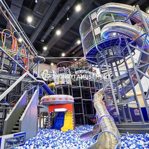 Wholesale Space Themed Indoor Playground System Custom Kids Adventure Park with Giant Slides & Soft Play for Malls