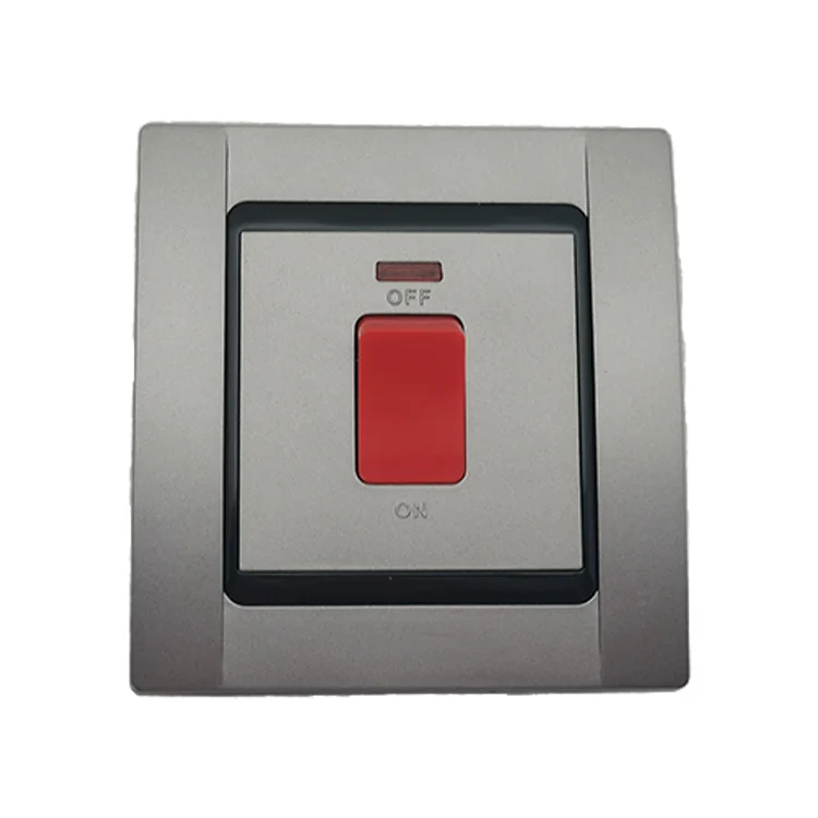 VNX New Design UK Standard Silver Color 45A Air Conditioner Wall Switch for Switch