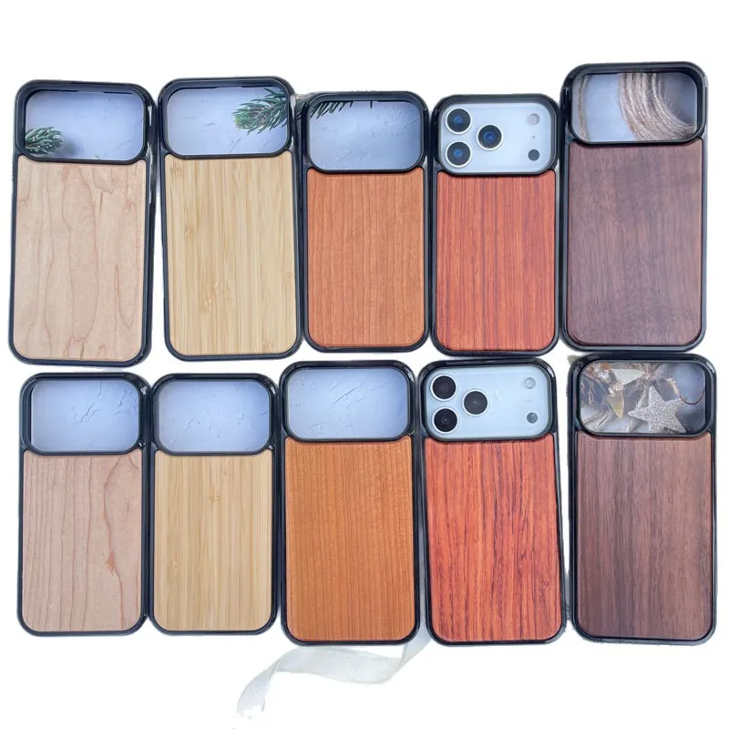 リアルウッドバックケースiPhone 17 16 15 14 13 17エアチェリー竹