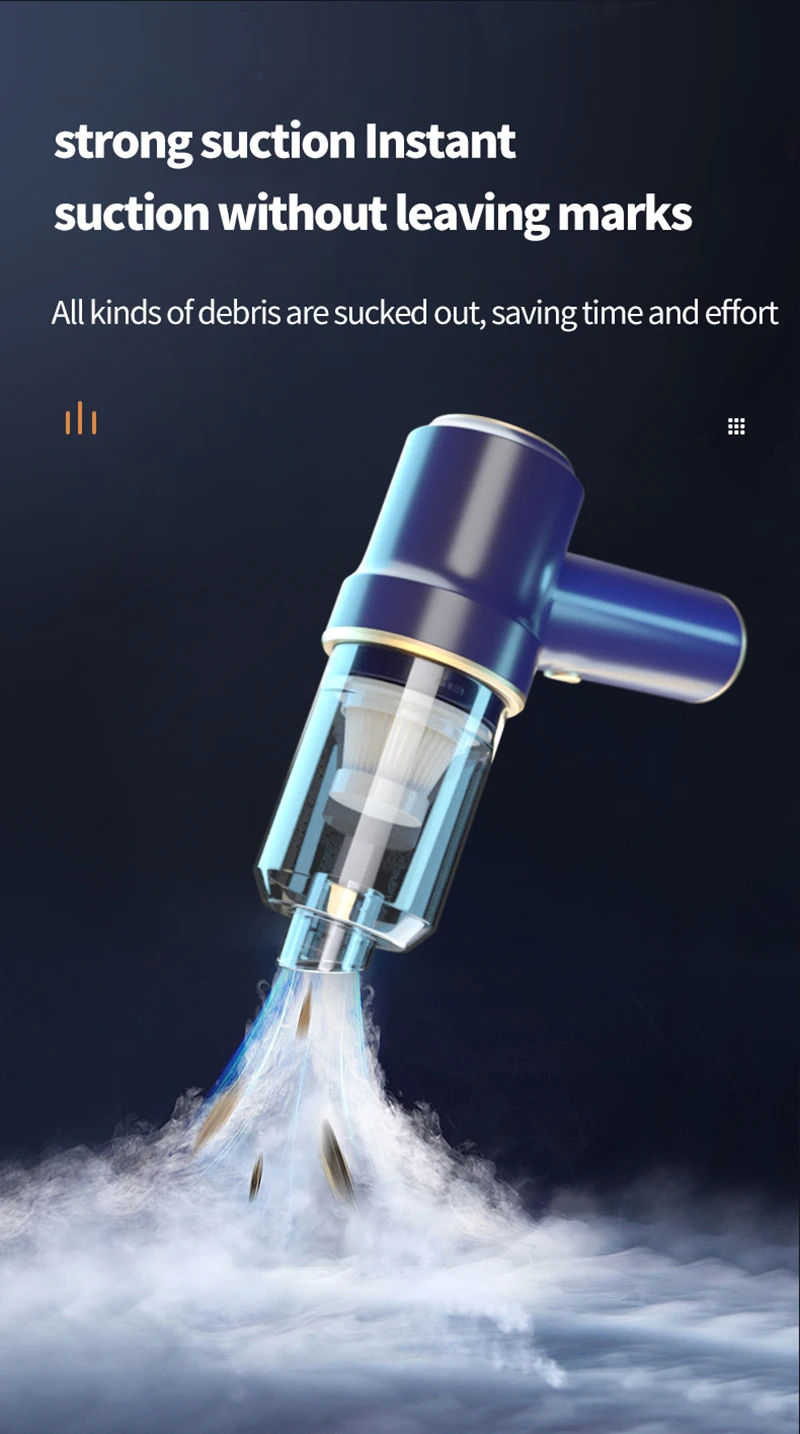 2 In 1 Car Vacuum Cleaner Wireless Charging Air Duster Handheld High