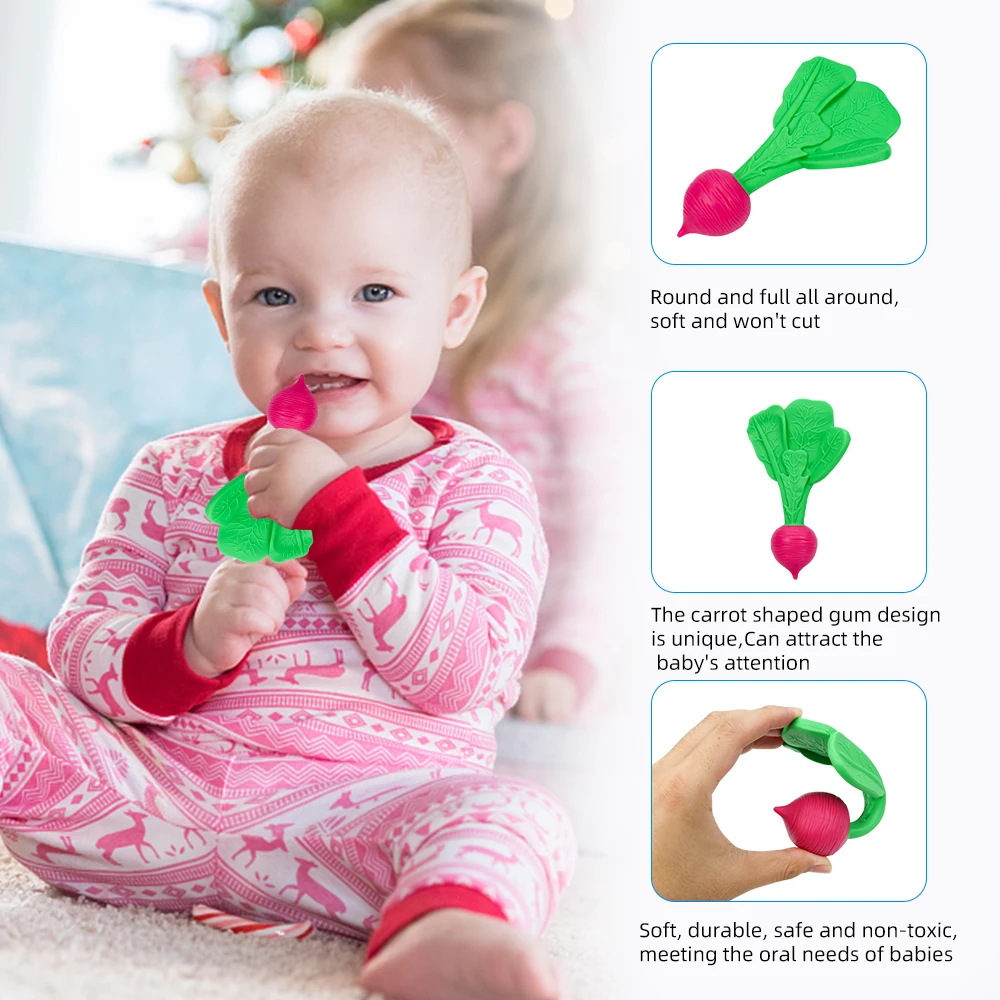 Customized Manufacturer Soft Vegetable Baby Teething Toys Bpa Free