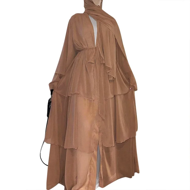 Muslim Women's Long Sleeves Prayer Abaya With Attached Scarf Long Skirt ...