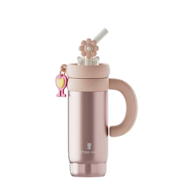 Wholesale 950ml Trend Style Water Bottle Insulated Water Bottle Flower Decorated Thermal Stainless Steel 1L Water Bottle