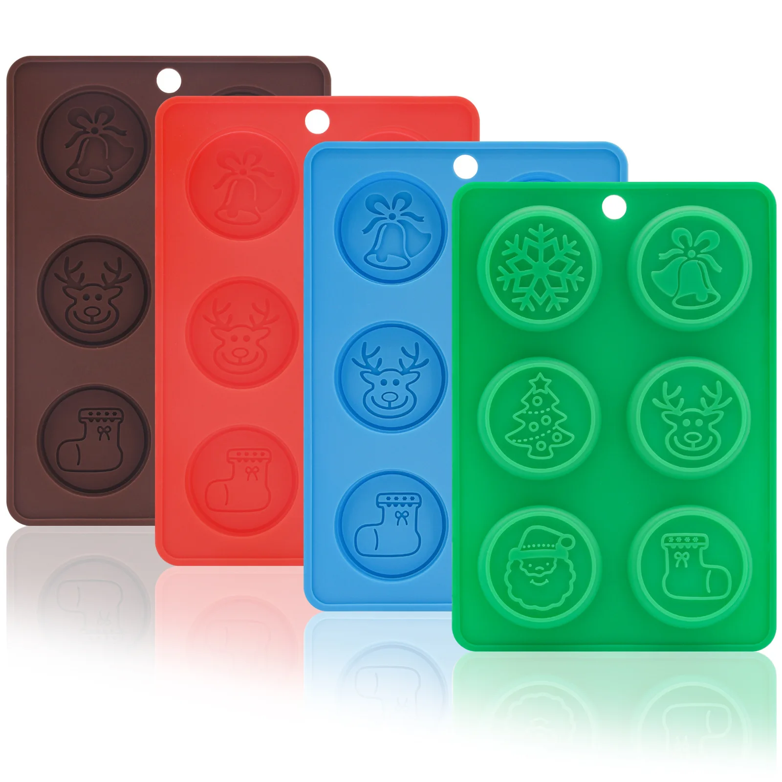 Christmas Silicone Baking Mold, Food-Grade Snowflake Deer Pattern Mould,DIY Cookie Chocolate Oven Baking Tool