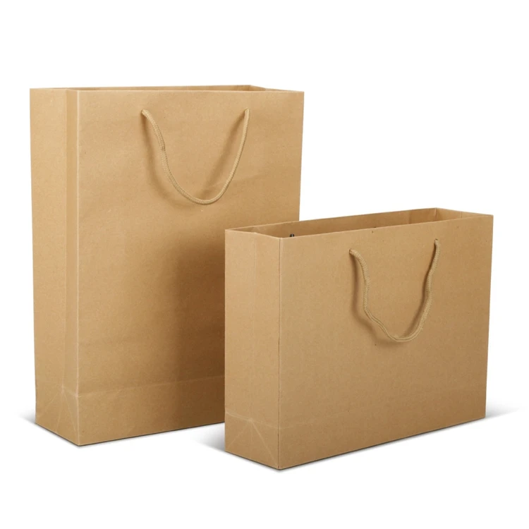 Recycled Kraft Packaging Clothes Gift Brown Craft Cosmetic Paper Bag