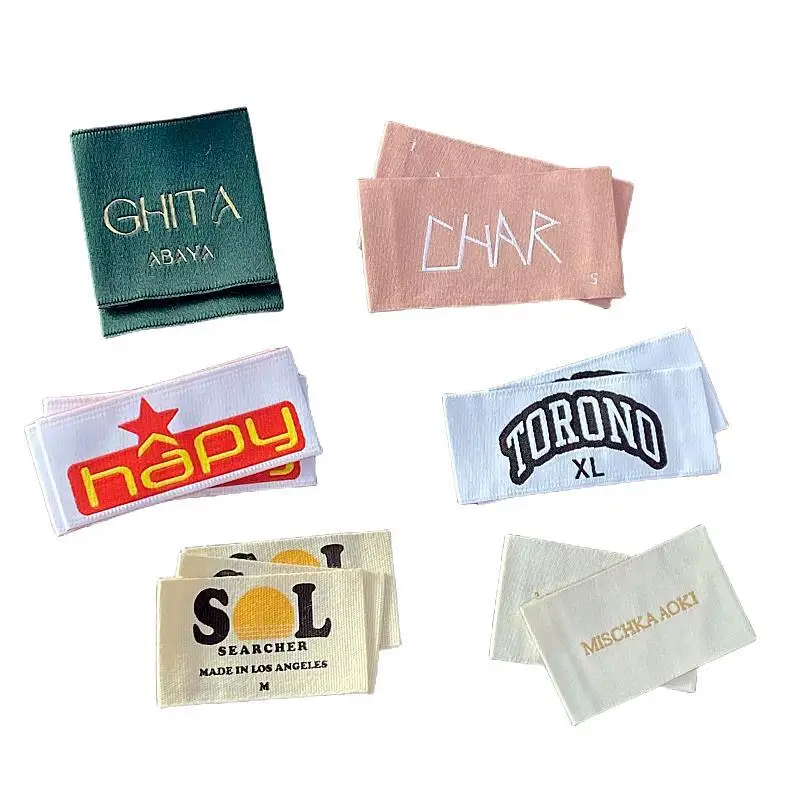 Factory Price 100PCS Cheap Factory Price Wholesale Fabric Tag Clothing Labels Woven Label for Garments