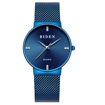 Biden 0047 Men's multi-functional watch with ultra-thin stainless steel mesh strap popular men's watch