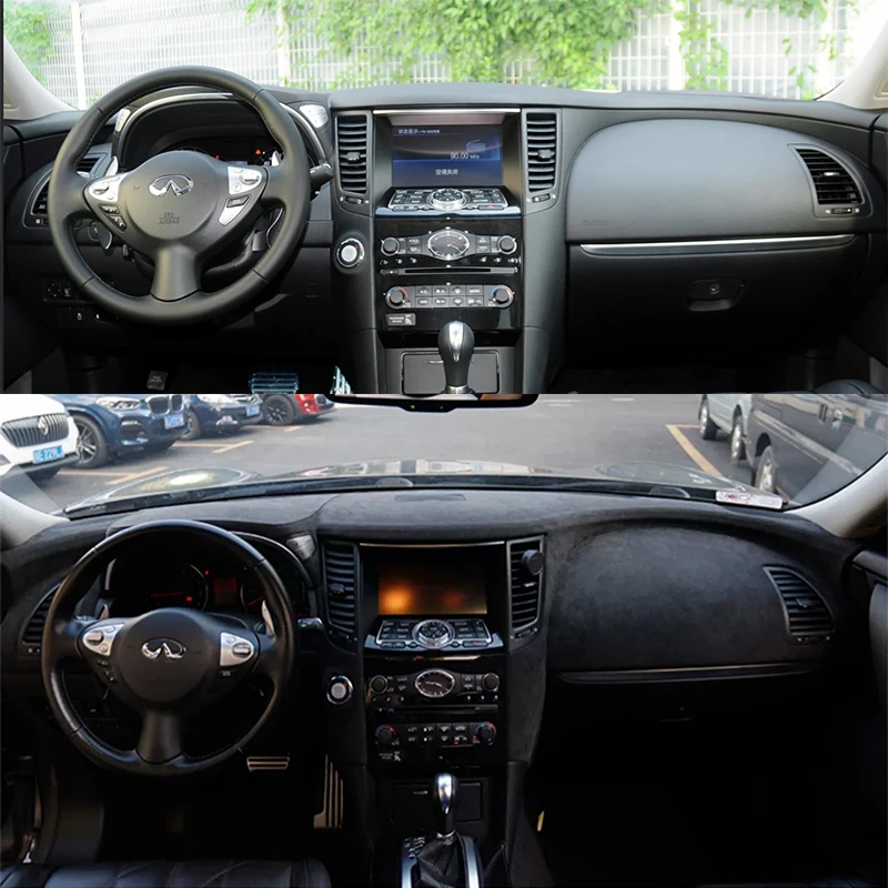 Dashboard Cover in Alcantara for Infiniti FX35 QX70 Cushion Pad Carpets Car Accessories Modify Interior Kits