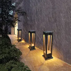 Luxury Garden Lamp Landscape Pathway Modern LED Bollard Post Light Outdoor Waterproof IP65 LED Lawn Light Wholesale