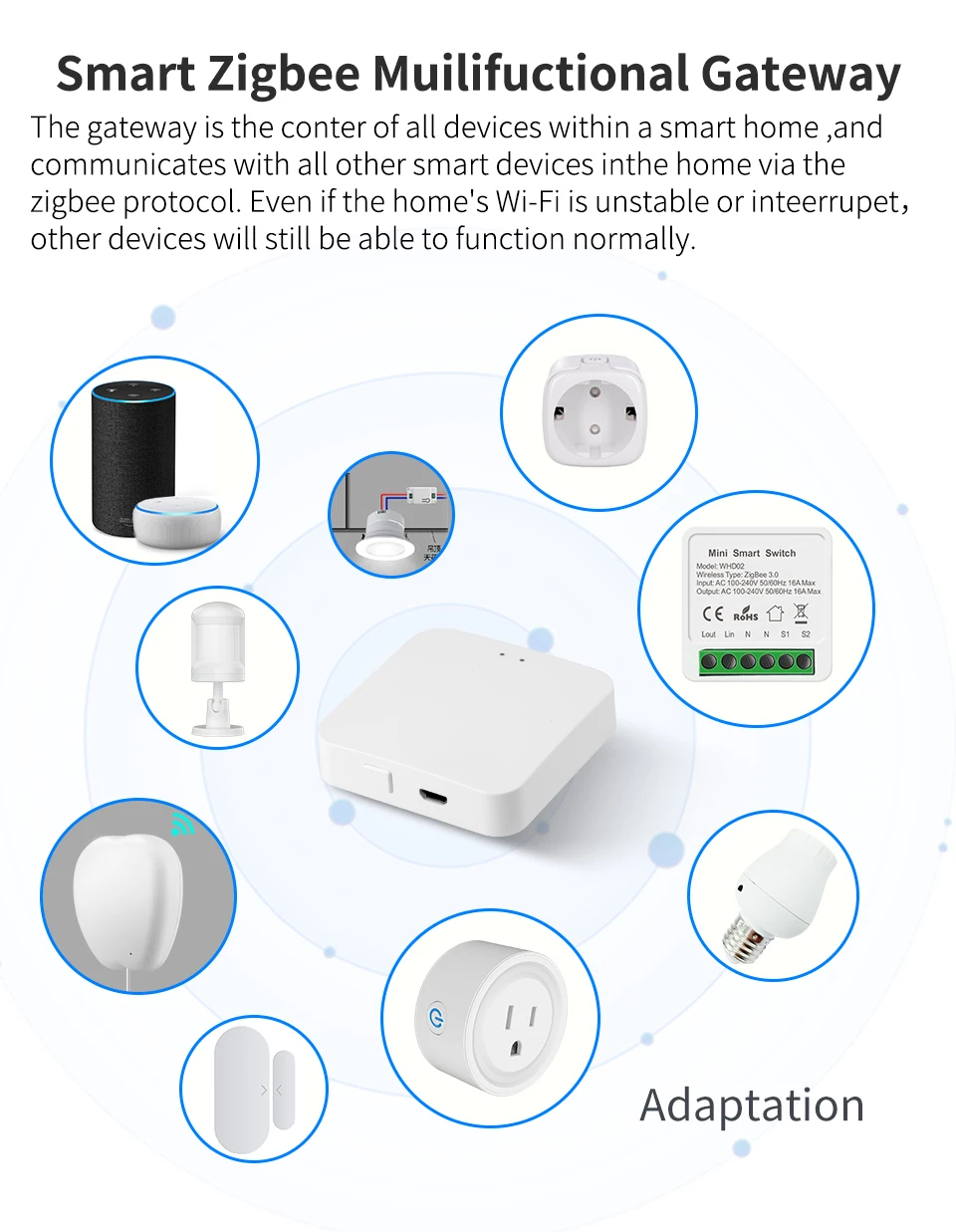 Tuya Smart Zigbee Hub Automation Homekit Device Zigbee 3.0 Homekit Hub