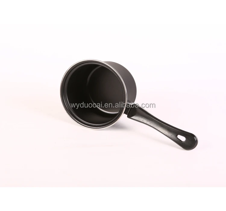 Single Long Handle Non Stick Carbon Steel Food Standard Mini Cooking Milk Pot Saucepan  Boiling Milk Pot  Milk Pan