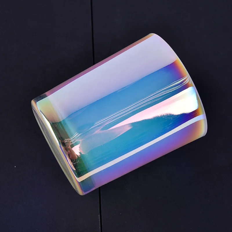 newly iridescent white 10oz cylinder candle