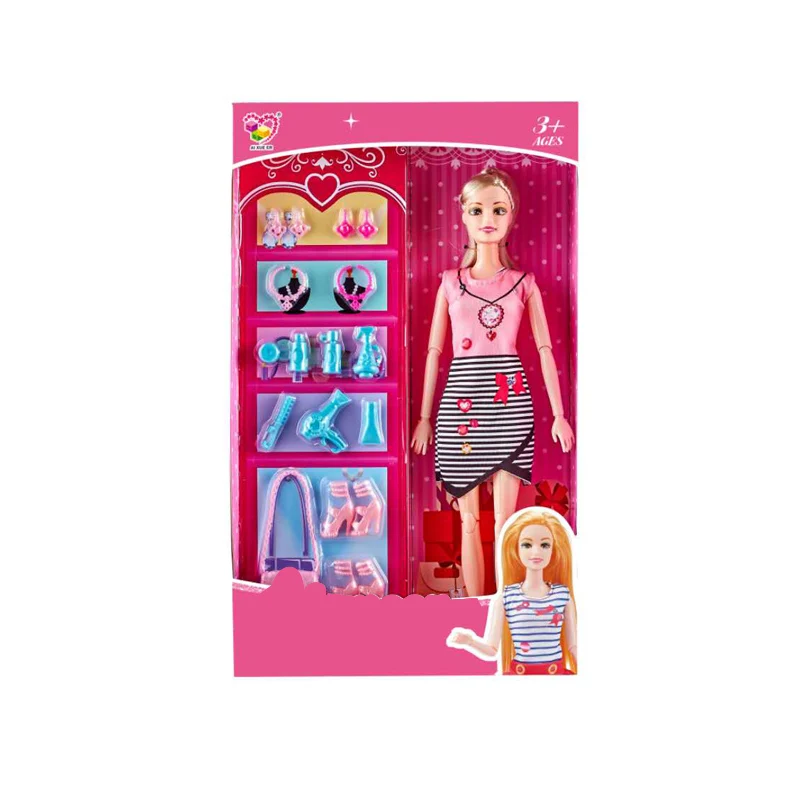 Hot Selling Fashion Doll  Girls Play Doll  with Clothes Wig Shoes