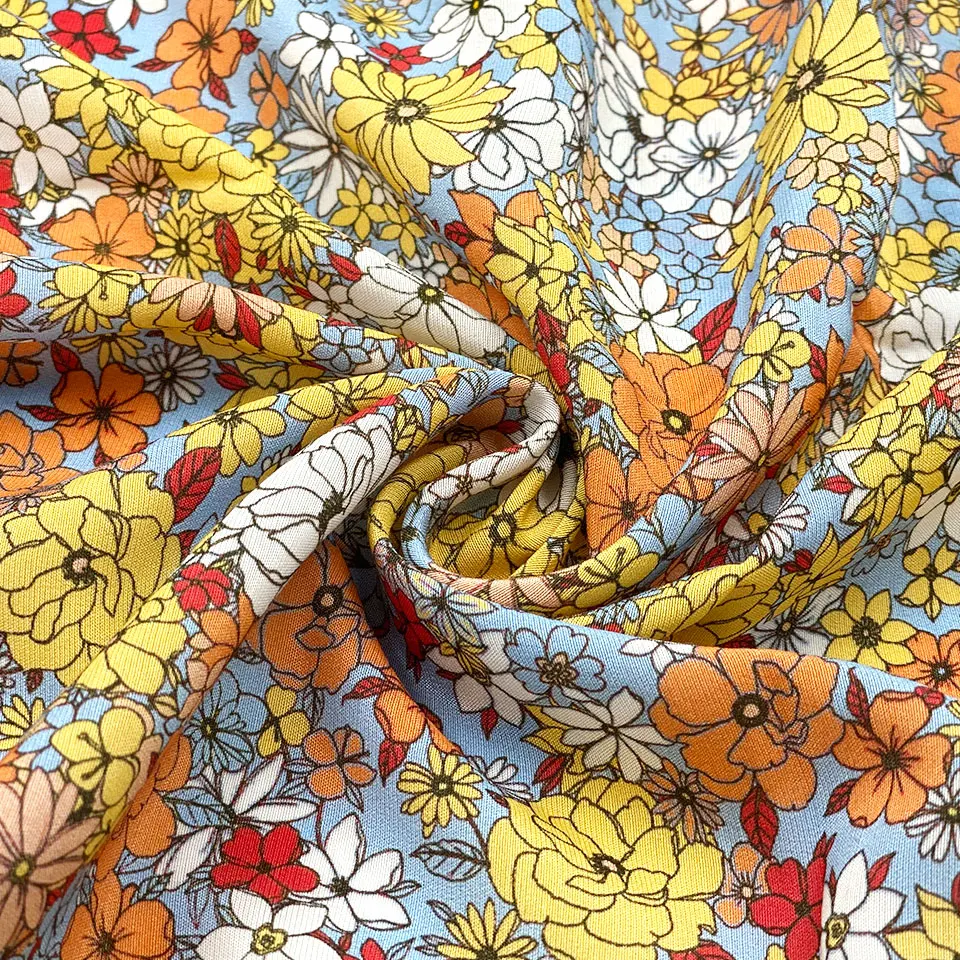 Keqiao тканые текстовые мельницы бразильское платье с цветочным принтом, батти, 120 г/кв. М, плоская 100% вискозная ткань из вискозы