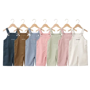 Soft 100% Cotton Girls Overall Jumpsuits with Adjustable Straps & Multi-Color Baby Overalls for Daily & Spring & Fall