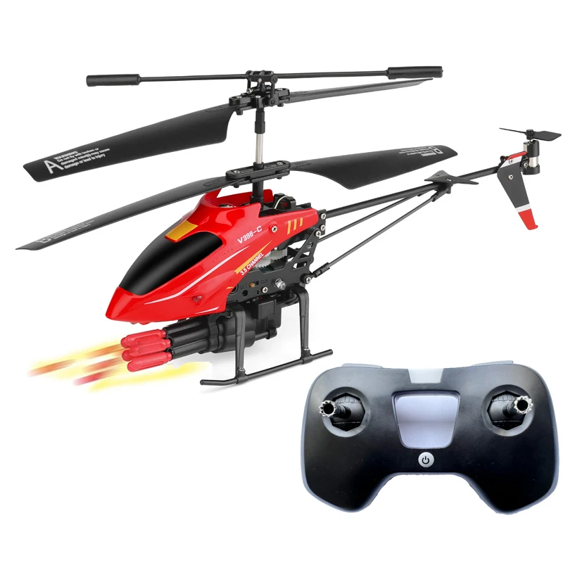 Wltoys V398-C 3.5CH 2.4G 6Axis Gyro Missile Launching RC Helicopter with Shooting