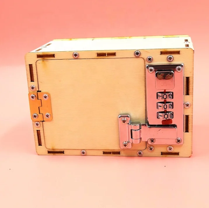 Mechanical Combination Lock DIY Model Kits Science Toys for Children Manual Assembly Password Box DIY Kit Wooden Toys Education