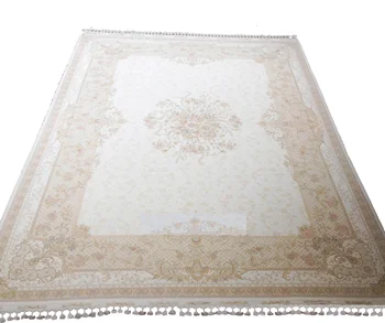 7x10ft white hand woven wool and viscose handmade plain tufted indoor area floor carpets turish design persian rugs from india