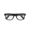 Black frame with transparent glasses