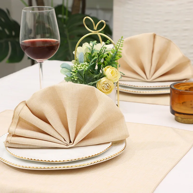 Cloth Reusable Good Quality 45x45cm Solid Hotel Napkin Square Tray Folding  Cloth Table Napkin for Wedding Party Decoration