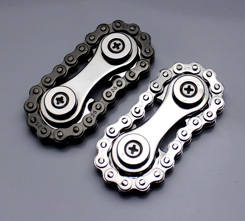 Fidget Toys Bike Chain Flywheel Fingertip Gyro Metal Fidget Spinner