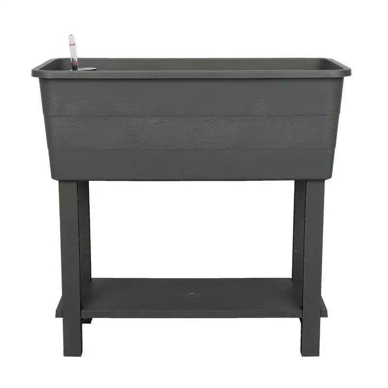 Factory Custom Big Outdoor Rectangular Plastic Raised Garden Bed With