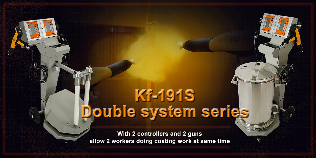 COLO-191S Dual Controller Unit Box Feed Powder Coating Spray Gun ...