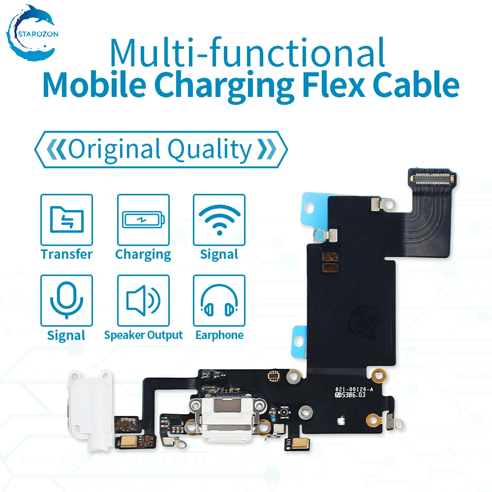 STAROZON Delivery Fast for Iphone 6G 6P 6S 6SP Mobile Phone Flex Cables  Replacement Charging Ports for Smart Phone Spare Parts