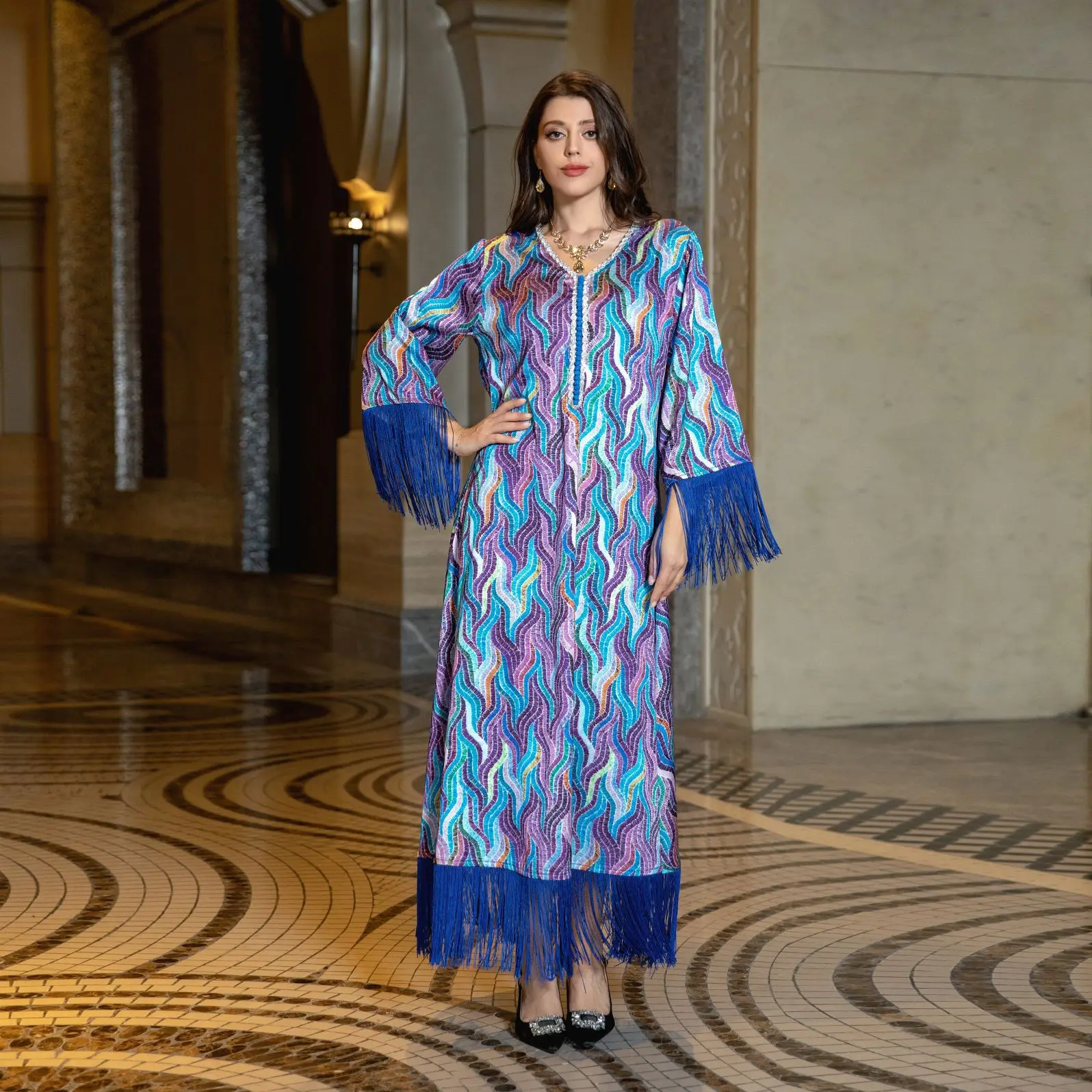 knee length dresses for ladies Asian Maxi Tunic 2 / Mustard