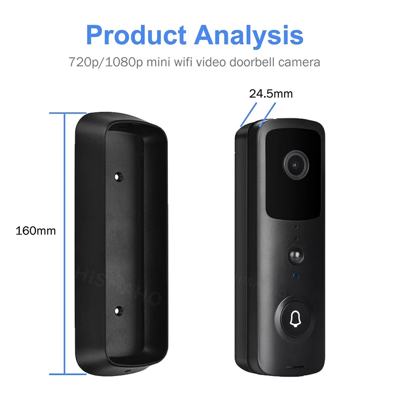 Ubox Wifi Doorbell 1080P Night Vision PIR Motion Detection